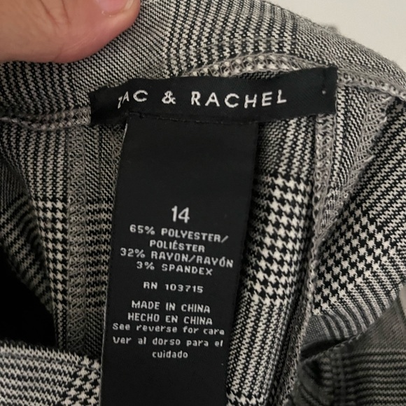 Zac and Rachel grey plaid skirt with bottom ruffle. Size 14 - Picture 2 of 6